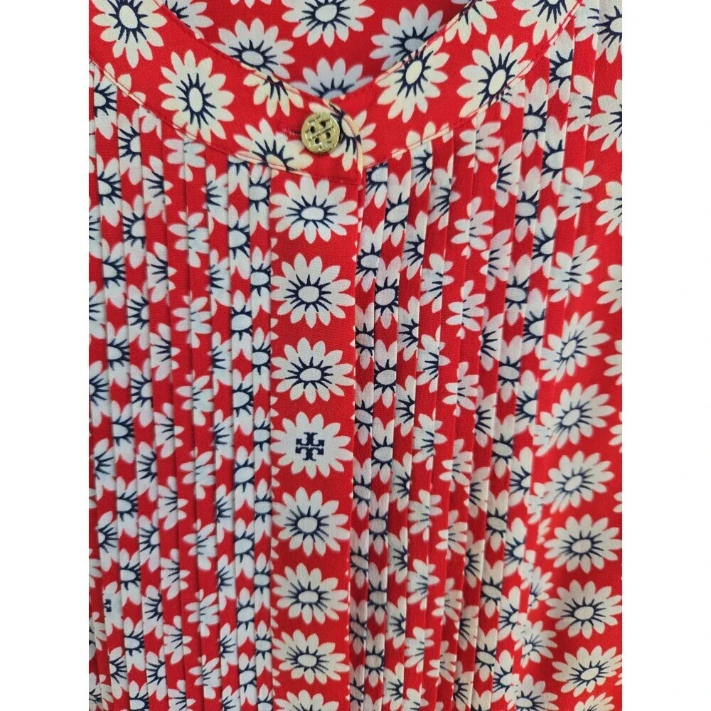 Tory Burch Longsleeve Red Floral dress - size 8